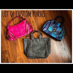 LOT OF 3 NEW CUSTOM SWAROVSKI EMBELLISHED PURSES